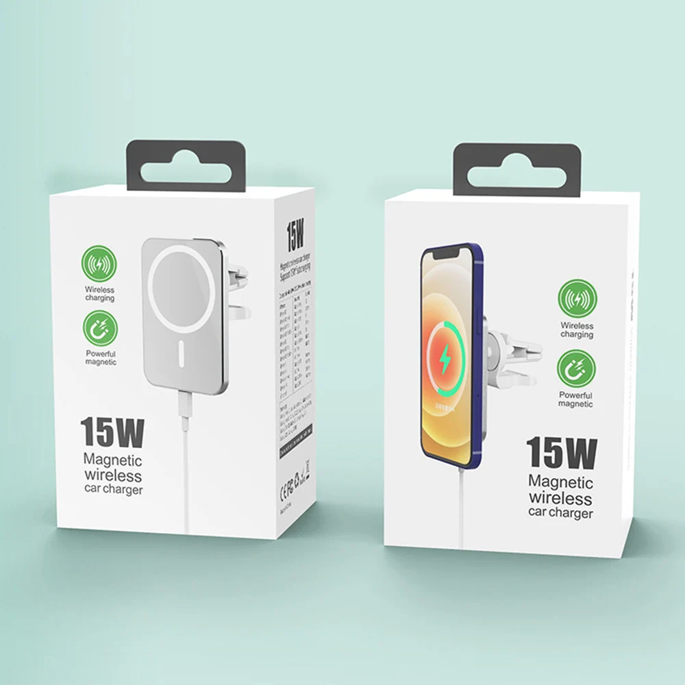 

15W Wireless Car Magsafe Charger Airvent Mount Magnet Adsorbable Phone Car Holder For iphone 12 12 Pro Max 12 mini fast charging