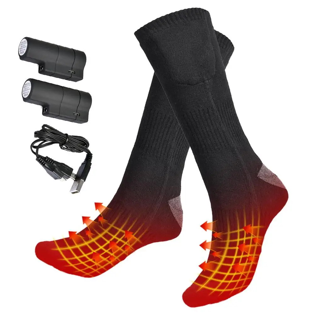 

Winter Electric Heated Socks Lithium Battery 3-temperature Levels Heating Socks Foot Warmer