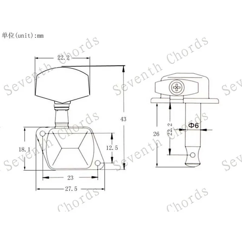 Набор черных полупрозрачных колышек для тюнинга струн ключи тюнеры машинные