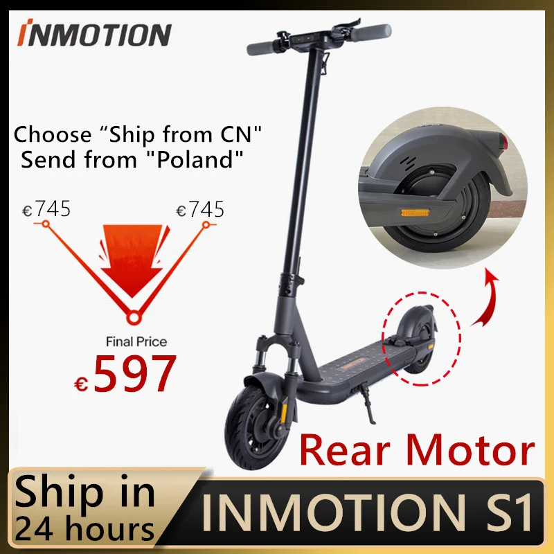

PL STOCK Original INMOTION L9 S1 E-Scooter 1000W foldable 10 inch Smart Electric Scooter INMOTION S1 Adult Skateboard With APP