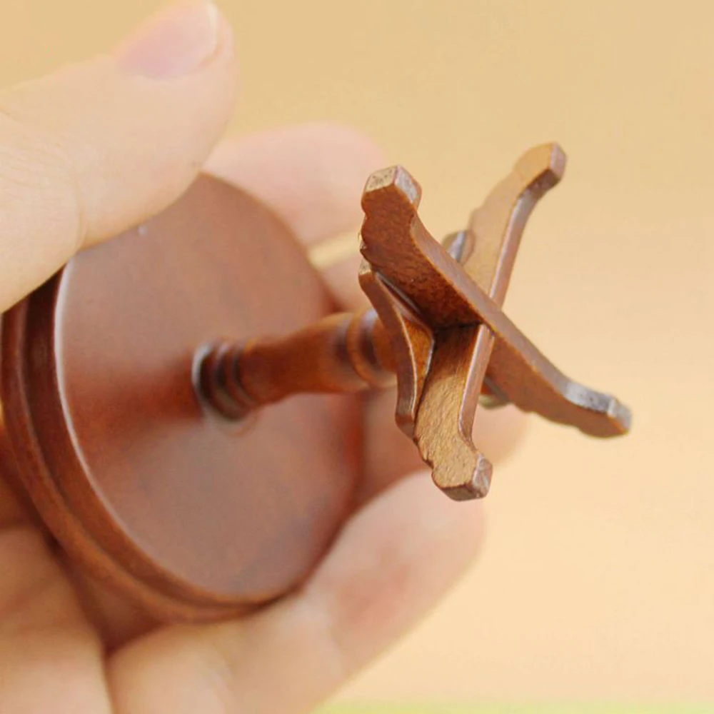 Деревянная мебель для кукольного домика миниатюрный круглый стол кухня