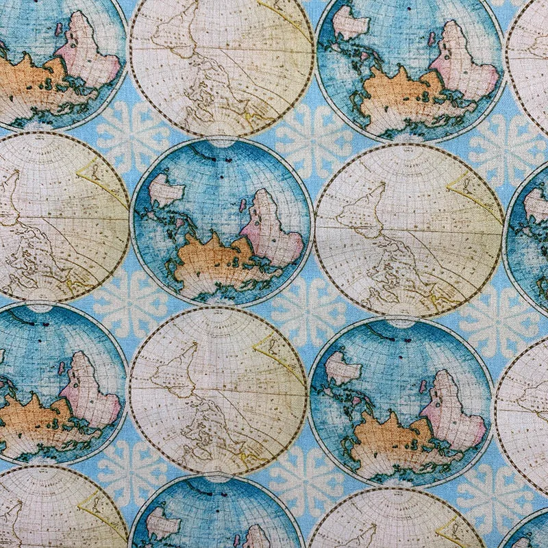 Красивая цифровая печать мир Глобус узор 100% хлопок ткань материал для шитья