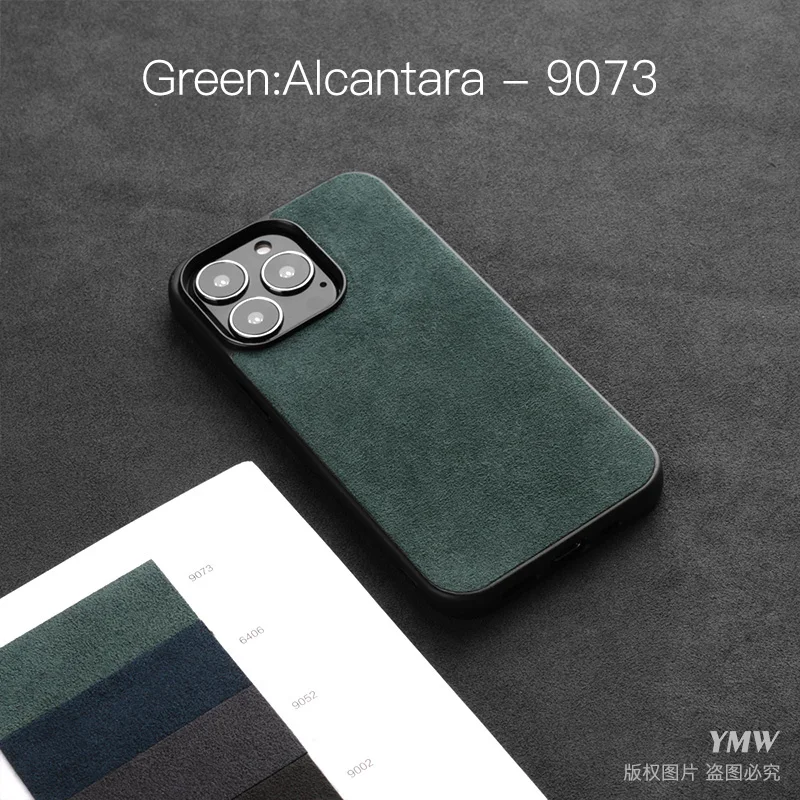 ymw alcantara case for iphone 13 pro max 12 mini 11 xr x xs max se2 7 8 plus supercar interior luxury suede leather phone cover free global shipping