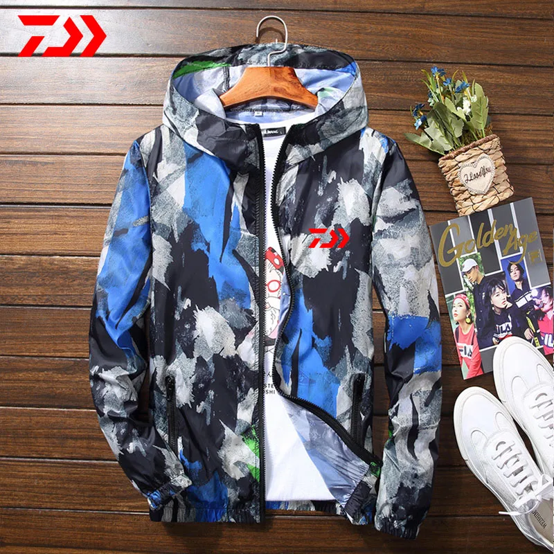

Anti Uv Sun Protection Fishing Clothes Waterproof Outdoor Skin Windbreaker Thin Quick Dry Hooded Sports Fishing Clothing Daiwa
