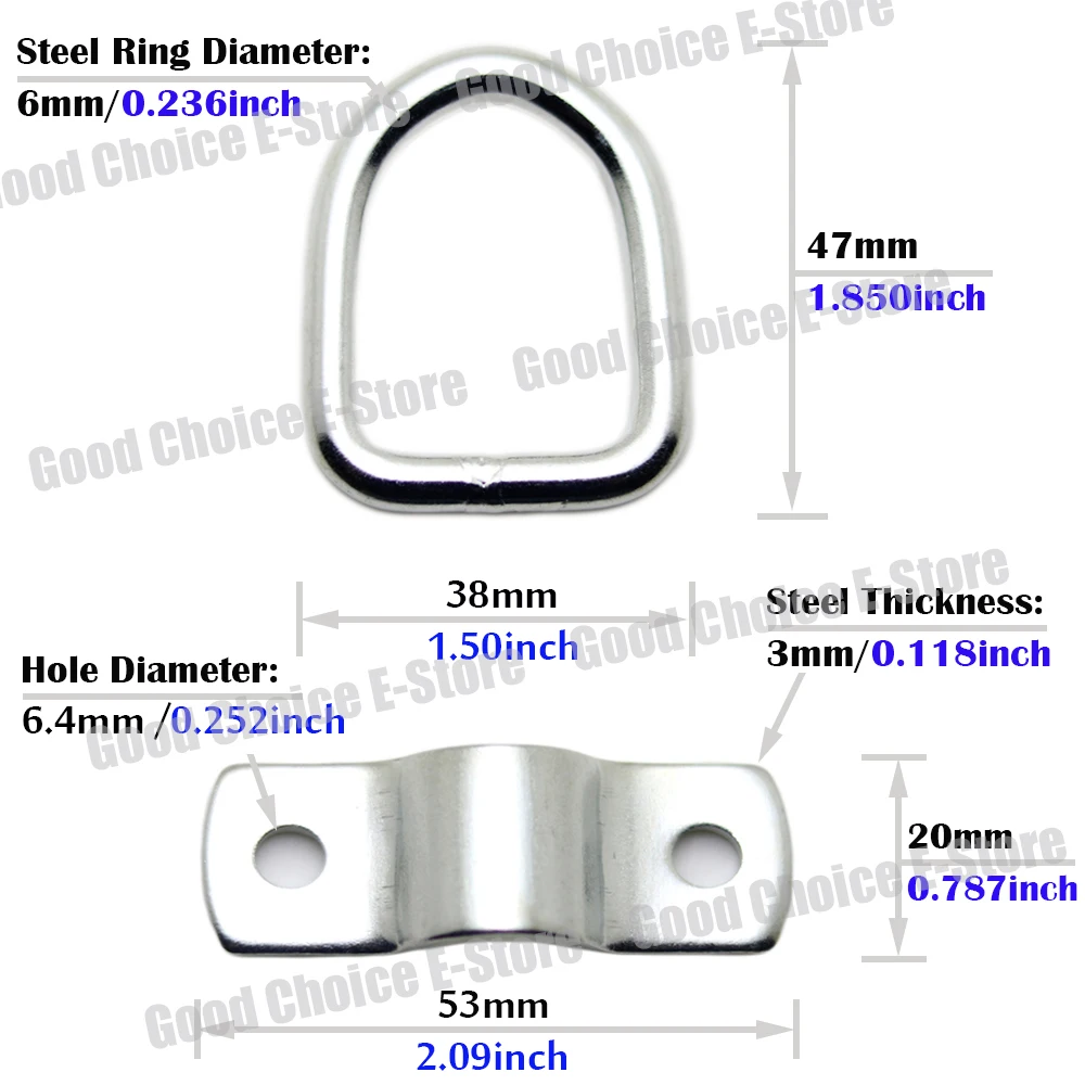 5 шт./лот накладные D образные крепежные анкеры прочная сталь для грузовых