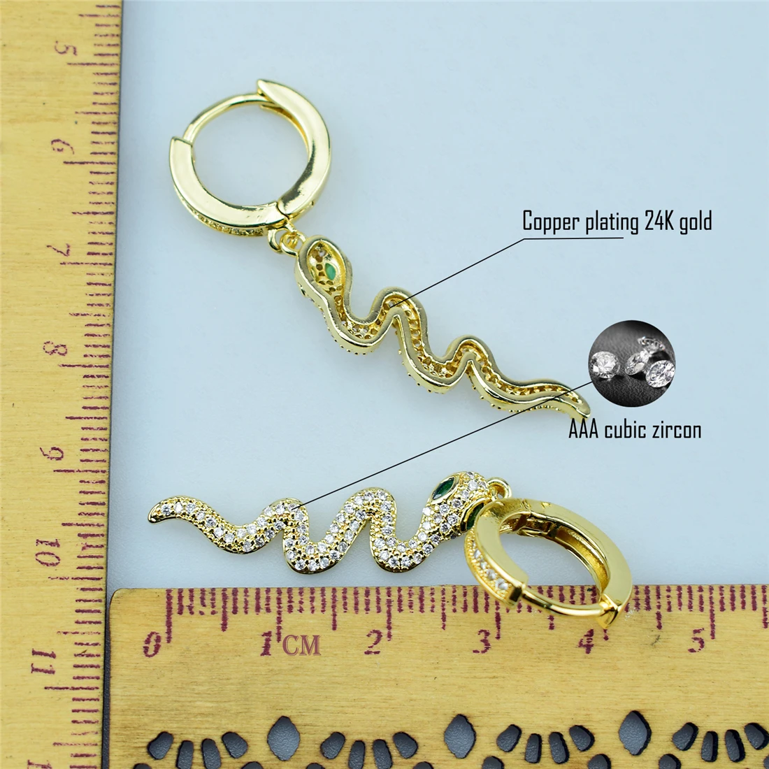 

Women's Punk Style Animal Snake Earrings Cute Sweet Snakelike Pendant Stud Earrings
