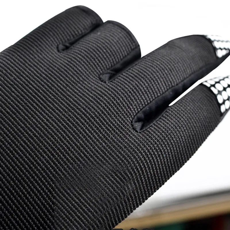 

Hot Sale 1 Pair 3 Fingers Anti Skid Reflective Glove Boat Rowing Fishing Wear Resistant Gloves X85