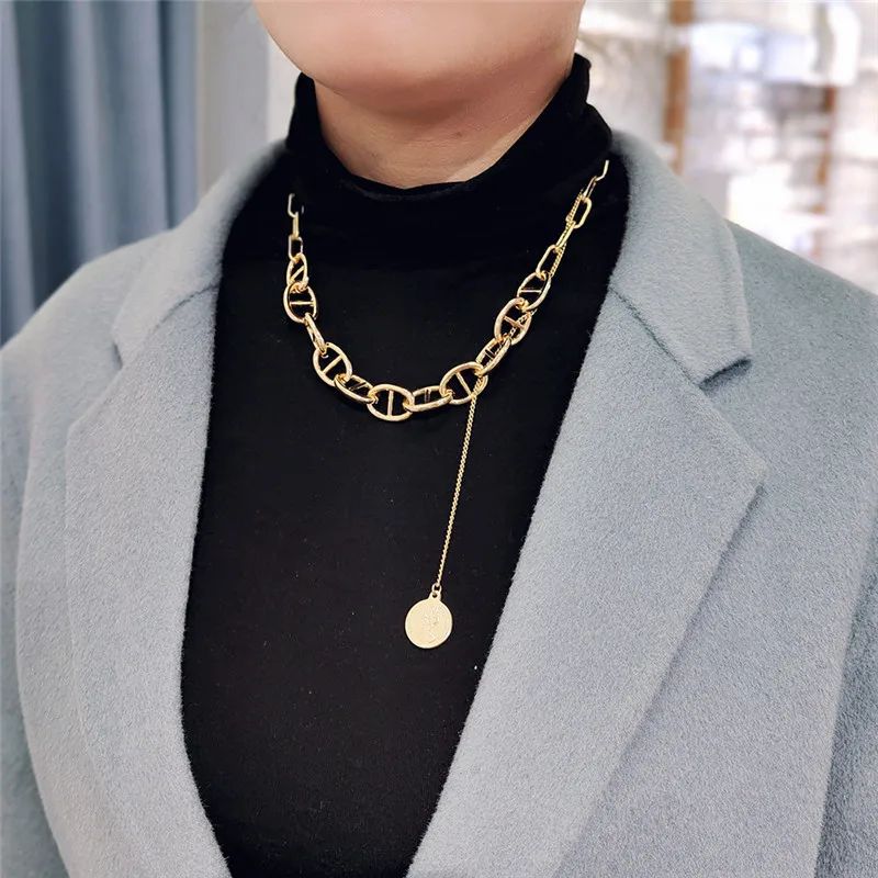 

YEYULIN новый стиль Соединительная Пряжка сращивающаяся цепочка подвеска ожерелье Простой стиль подвеска Чокер ожерелья для женщин Рождестве...