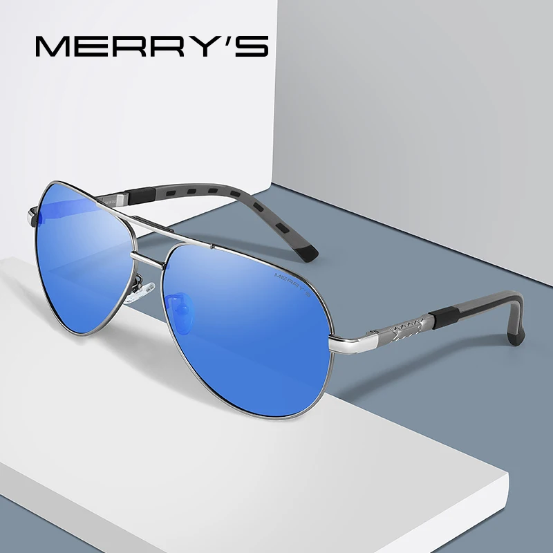 

MERRY'S Men Aluminum HD Polarized Pilot Classic Sunglasses Aviation Frame For Driving UV400 Protection S8725