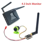 Монитор 5,8 ГГц, 48 каналов, 4,3 дюйма, FPV, 480x272, встроенный аккумулятор, видеоэкран с передатчиком 5,8 ГГц, 600 мВт, TS5823 Pro + CMOS 1000TVL камера