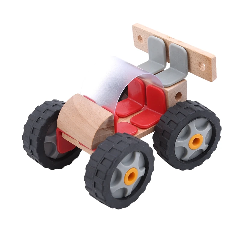 

Children Boys Four-Wheeler Wooden Assembly Motorcycle Kids Toys Automobile Race Motorcycle Toys Gift Learning Education