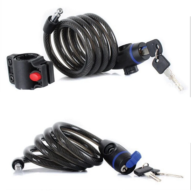 Lock Code Key Locks Bike Cycling Password Combination Security Steel Wire Locks Bicycle Accessories Black Color