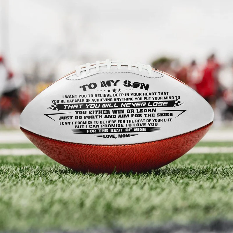 

Мяч для регби американского футбола, размер 6, праздничный подарок для сына с надписью, мяч высокого качества для тренировок для молодых дет...