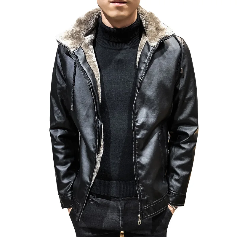 

plush New and thickened fur coat for men in winter of 2019