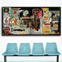 large printing oil painting wall painting graffiti basquiat notary wall art picture for living room painting no frame fashion