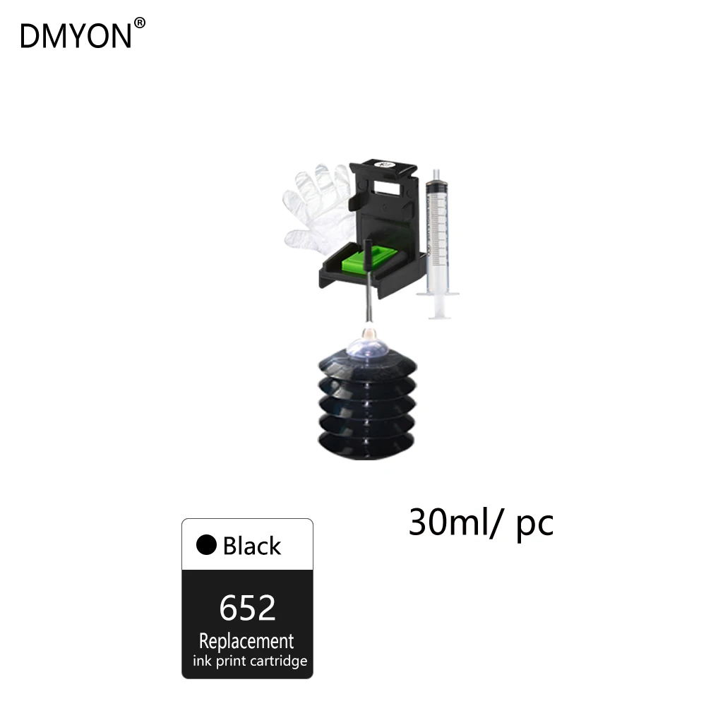 DMYON черный картридж совместимый для hp 652 с чернилами Deskjet 1115 1118 2135 2136 2138 3635 3636 3835 4535
