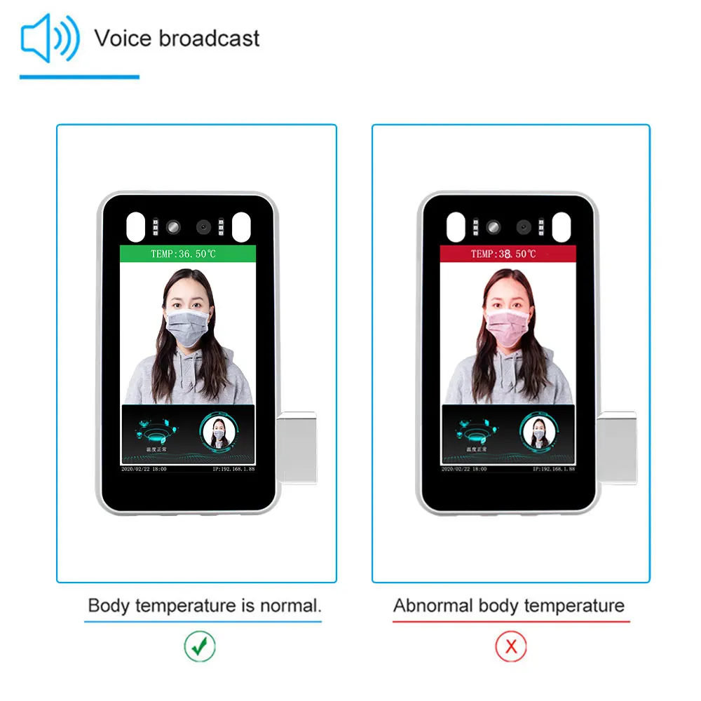 Термокамера с датчиком температуры на запястье тепловизор распознавание лица