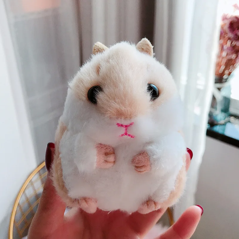 

Plush Toys Mini Cute Hamster Keychain Cartoon Lovely Stuffed Doll Boys Girls Key Chain Bag Pendant DelicacyKeyrings Gift