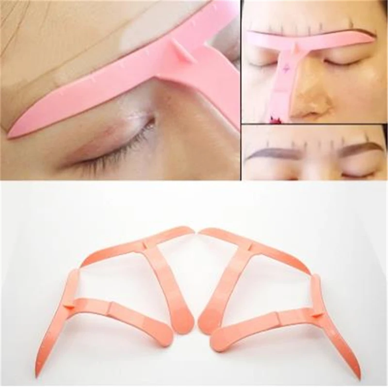 4 стиля профессиональные линейки для бровей Косметика трафарет макияжа новые