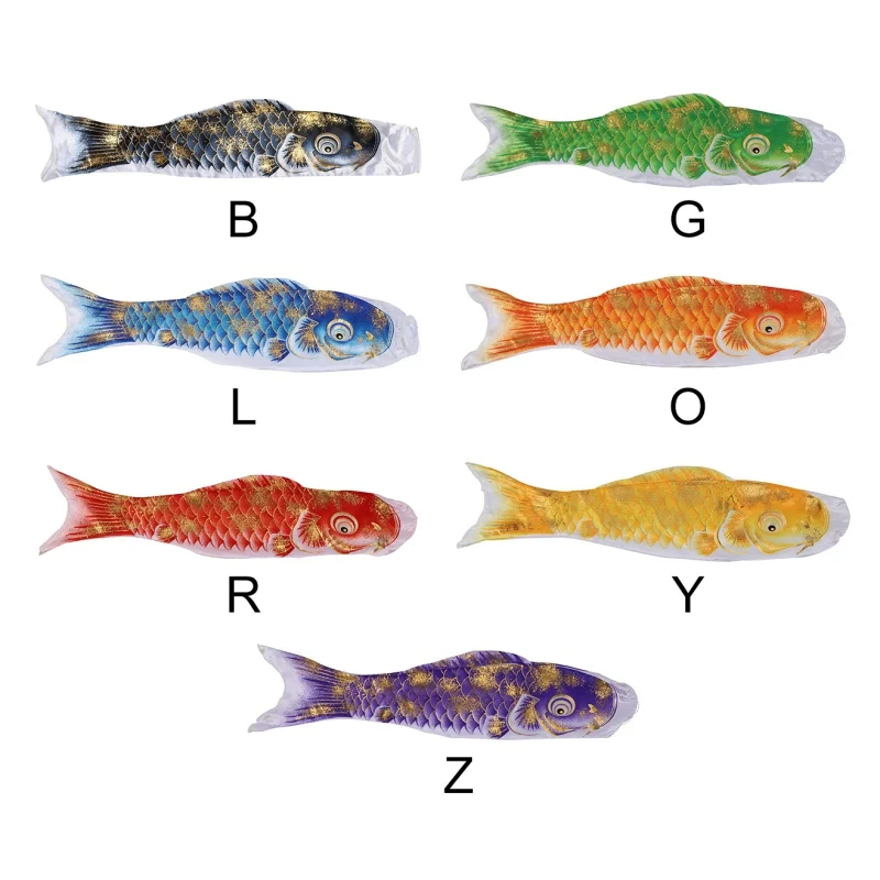 

Japanese Style Colorful Carp WInd Sock Flag Koinobori Fish Wall Hanging Flags Carp Sushi Restaurant Decoration Flag Hot Sale