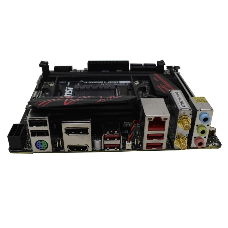 Billig B450I GAMING PLUS AC Für MSI Desktop Verwendet Motherboard Am4 AMD B450 B450M M.2 USB 3,1 Gaming PC Ddr4 Ryzen Mini Itx PCI-E X16 Slot