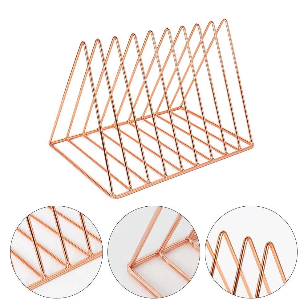 

Creative Metal Storage Rack Art Bookshelf Nordic Style Iron Triangle Bathroom Storage Shelf Rack Living Room Desktop Book Holder