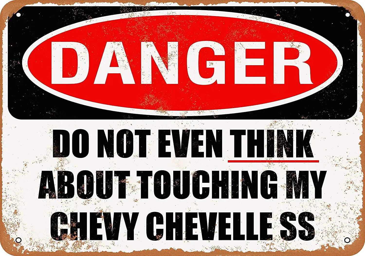 

WallColor 8*12 Metal Sign Do Not Touch My Chevy Chevelle SS Vintage Look