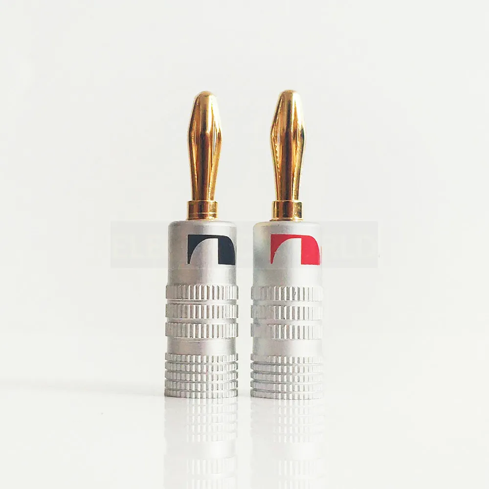 2pcs High quality 24K Gold Speaker Banana Plugs pure copper Audio Jack Connector banana clip connector Japan brand | Обустройство