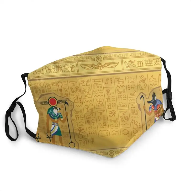 

Egyptian Hieroglyphics Reusable Face Mask Unisex Egypt Mask Anti Dust Protection Cover Respirator Mouth Muffle