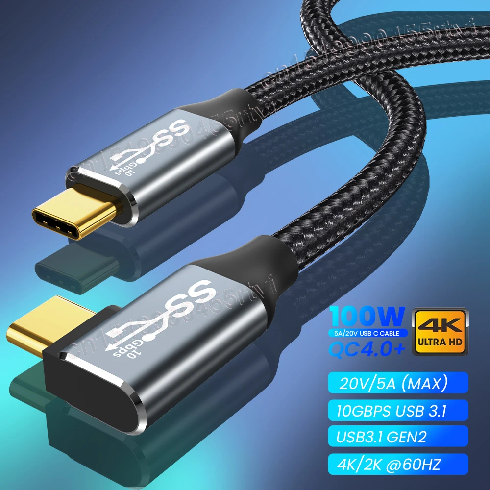 

USB 3.1 To Type C Cable 5A PD 100W Fast Data Cable For Macbook Pro 10Gbps USB-C Type-C Quick Cord Cable For Samsung S10 2/3M