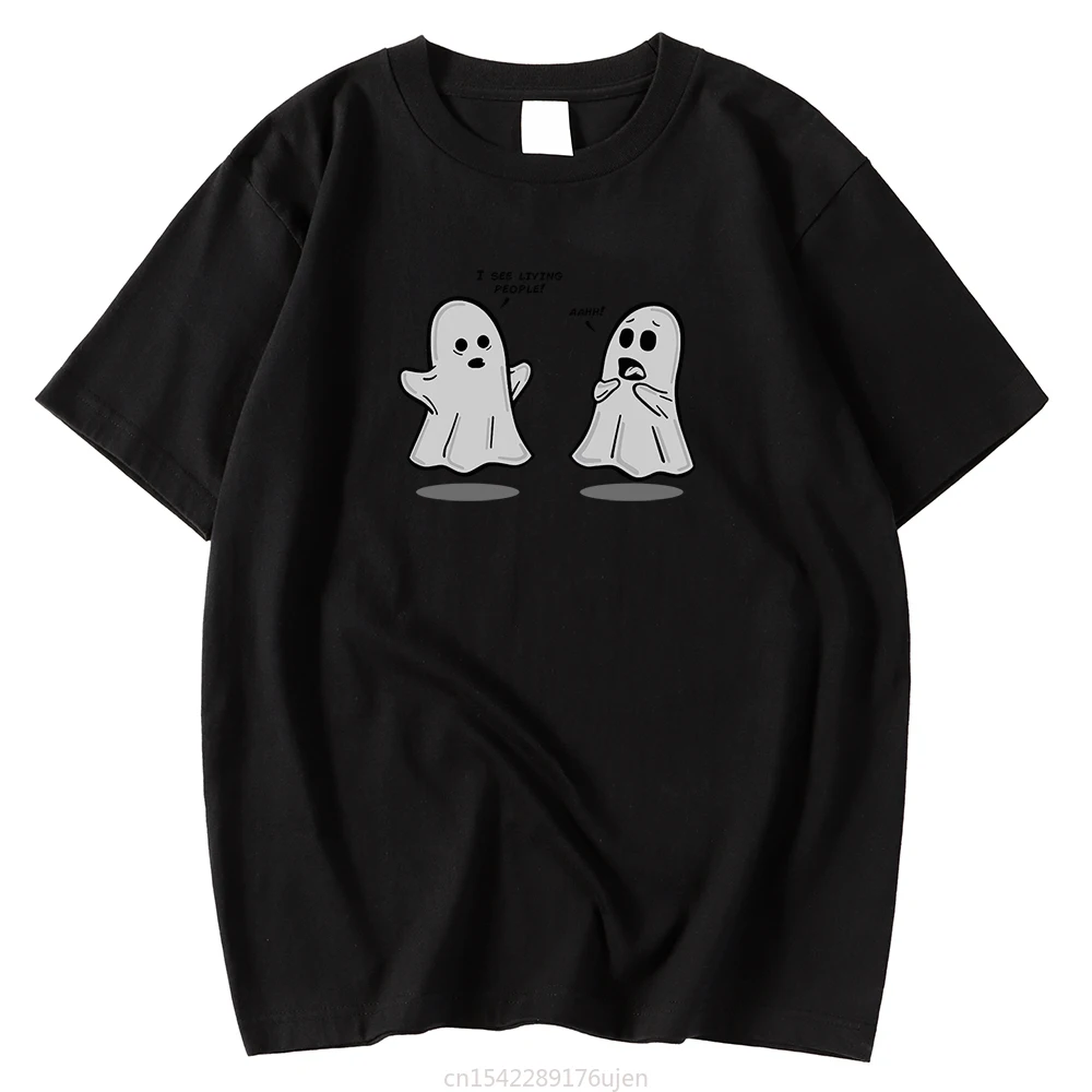 

2021 Summer New Fashion T-Shirt Breathable Casual Tee Shirts Two Ghosts Cartoon Printing Clothing Short Sleeve Four Seasons