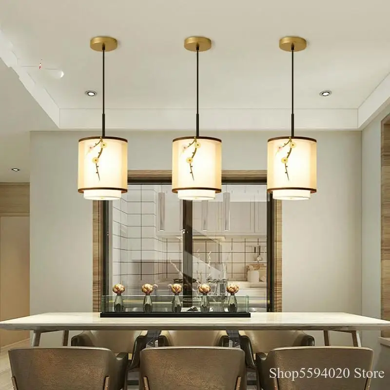 Новый китайский подвесной светильник s прикроватный для спальни медный чайный Zen