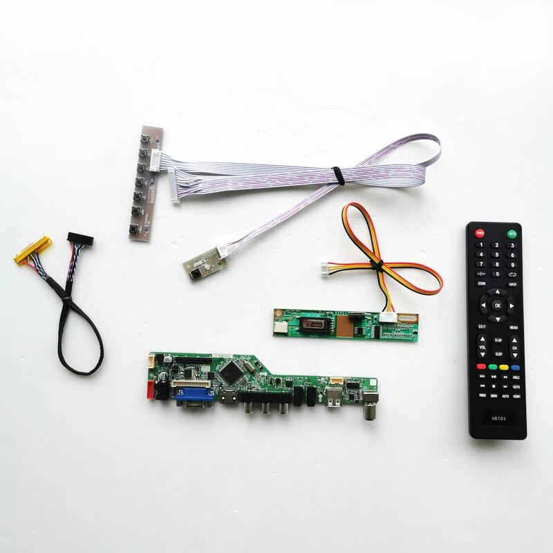 

For N154Z1-L01/L02 Remote+Inverter+keyboard 1CCFL 30Pin LVDS TV Controller Board LCD Display Panel VGA AV USB RF DIY Kit