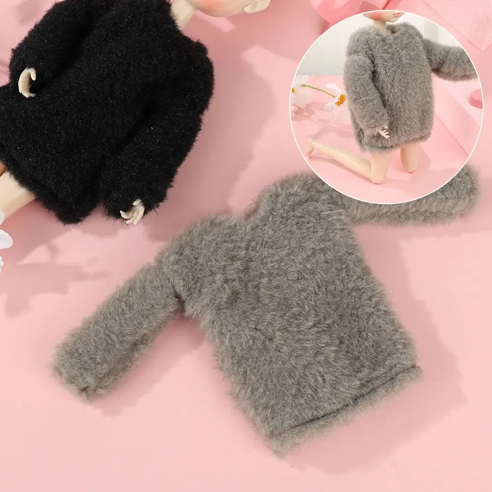 

Winter Warm Dress Up Game Kids Toy Winter Warm Casual Style Dollhouse Accessories Soft Plush Tops 30cm Doll Clothes