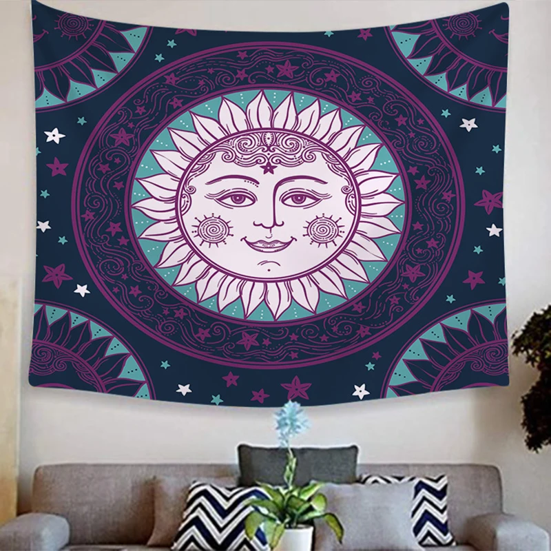 

mandala sun tapestry hanging decoration tapiz pared tela moon blanket dorm room decoration