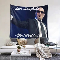 pitbulls mr worldwide tapestry hip hop singer tapestry wall bedspread kawaii home decor for living room