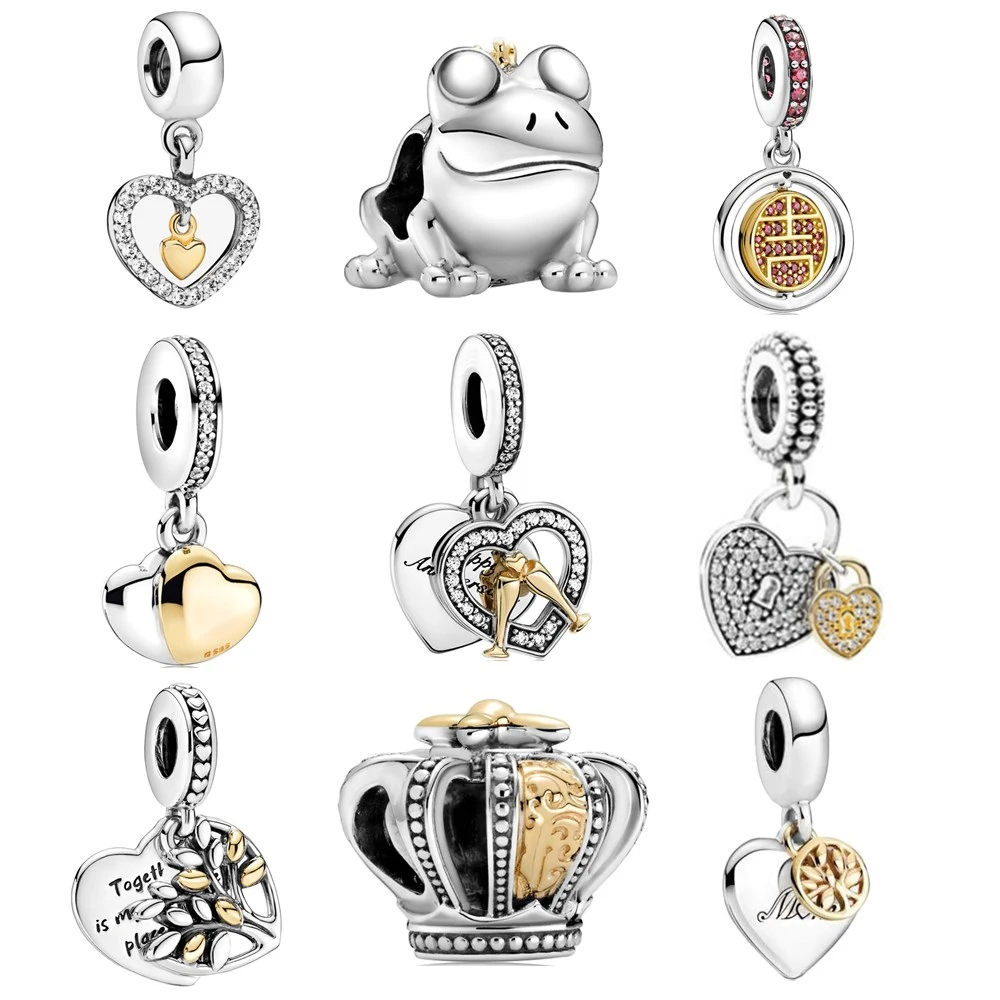 

925 sterling silver Love Mom Cat Life Tree Soldier Bead Pendant Fits Pandora Charms Bracelet For Women Pandant DIY Making Gift