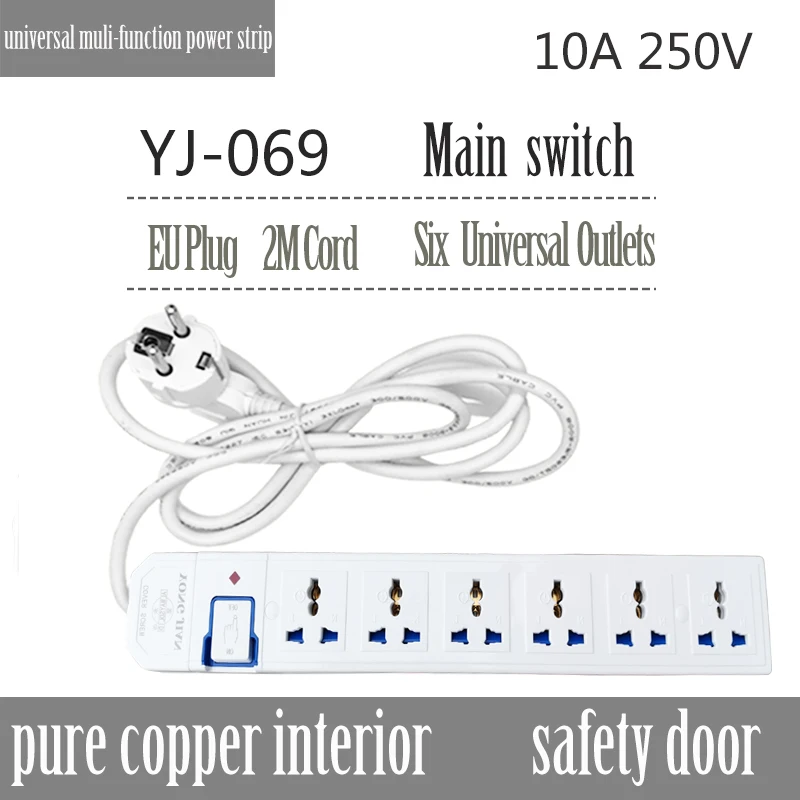 DIY Блок питания мульти вилка универсальная розетка USB удлинитель 2 м кабель