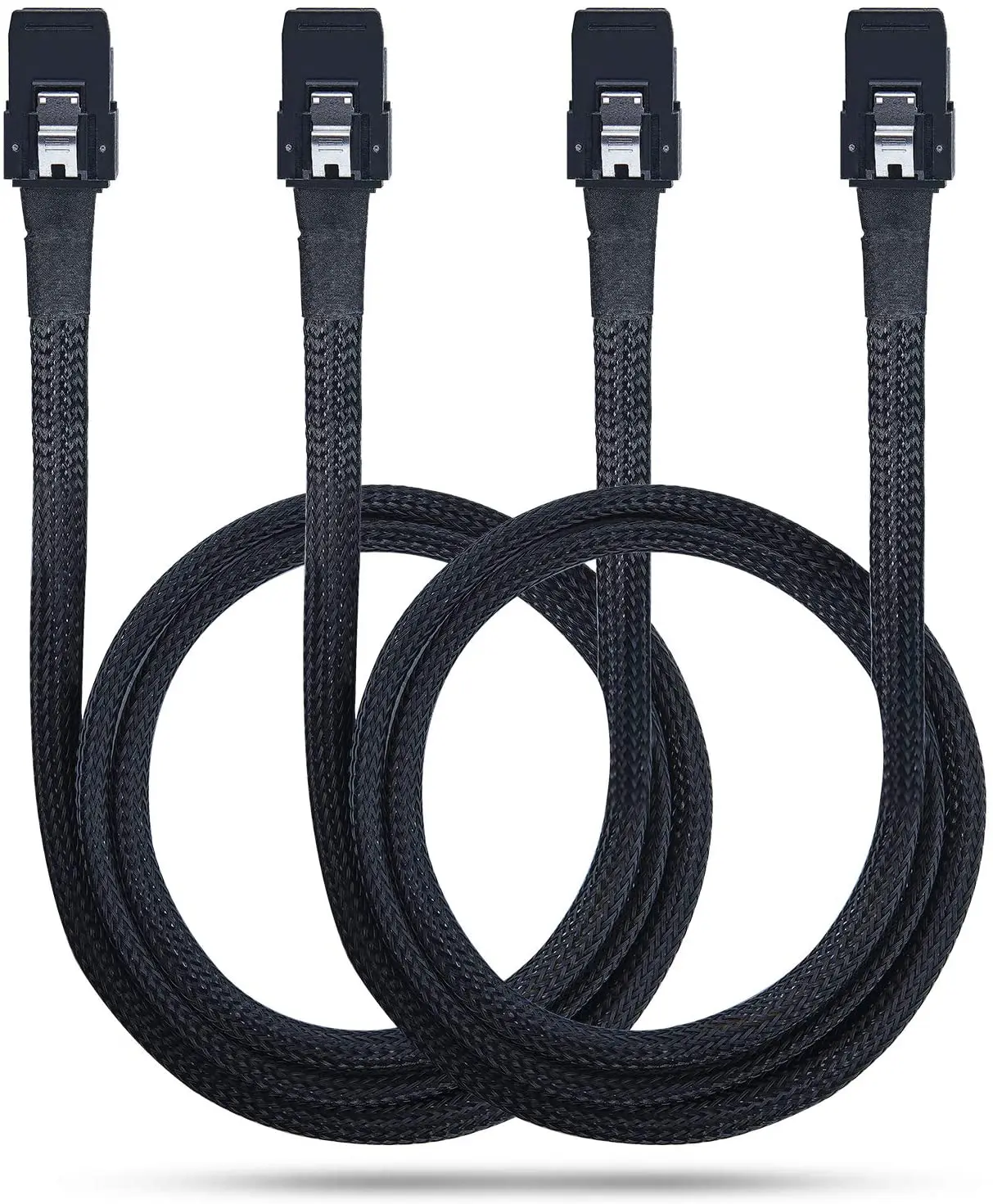 

6G Internal Mini SAS SFF-8087 to SFF-8087 Cable, 100-Ohms, 0.7-m(2.46ft), 2 Pack