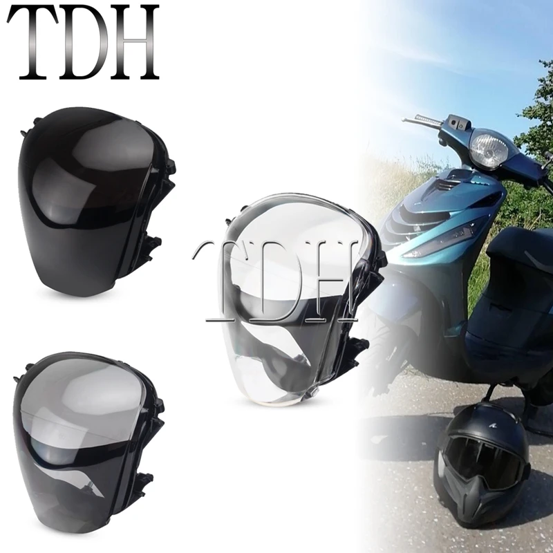 

Motorcycle Clear Smoke Scooter Headlight Glass Cover Front Lamp Lens Guard for Zip 100 98 4T Zip 50 49 2T 4T 93-15 Zip 125 124