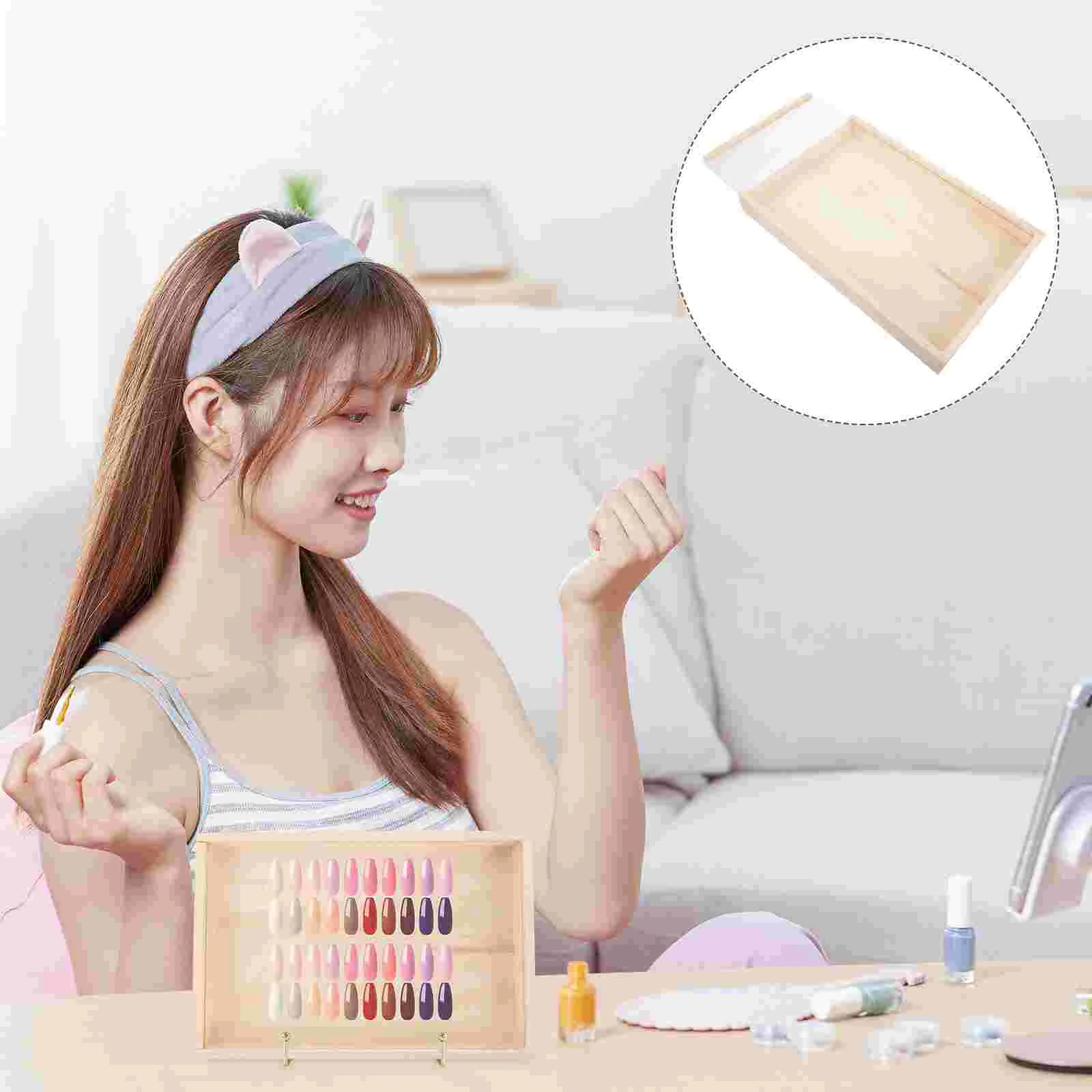 

Manicure Display Frame Nail Shop Showing Stand Nail Art Tip Display Board