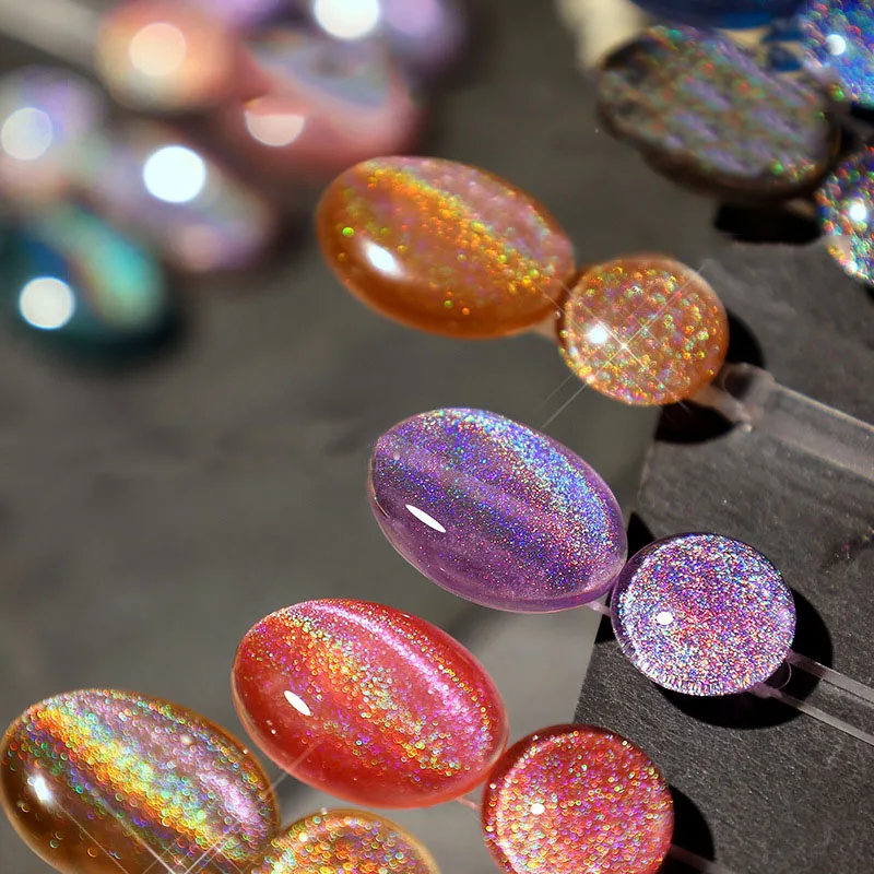 

10ml Rainbow Universal Cat Eye UV Gel Laser Dazzling Spar Nails Art Polish Soak Off No Need Base Coat Manicure