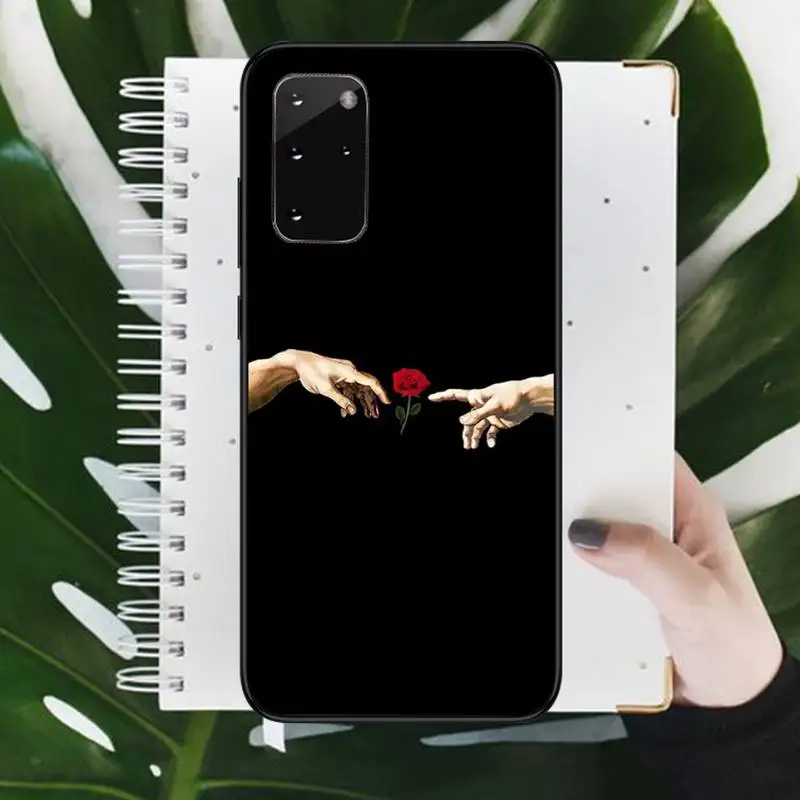 

Funny Hand Art Finger Phone Case For Samsung galaxy S 7 8 9 10 20 edge A 6 10 20 30 50 51 70 note 10 plus