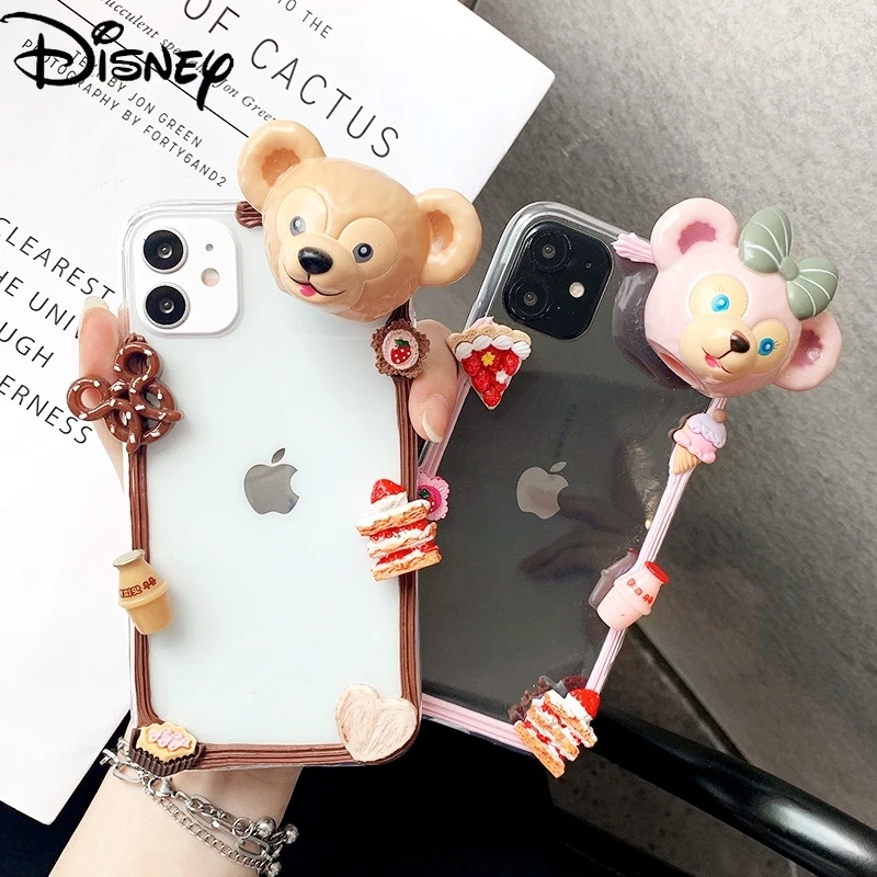 

Disney Duffy Bear Shirley Handmade DIY Couple Cartoon Mobile Phone Case for iPhone 8P/X/XR/XS/XSMAX/11promax/12Pro/12mini/se2/7