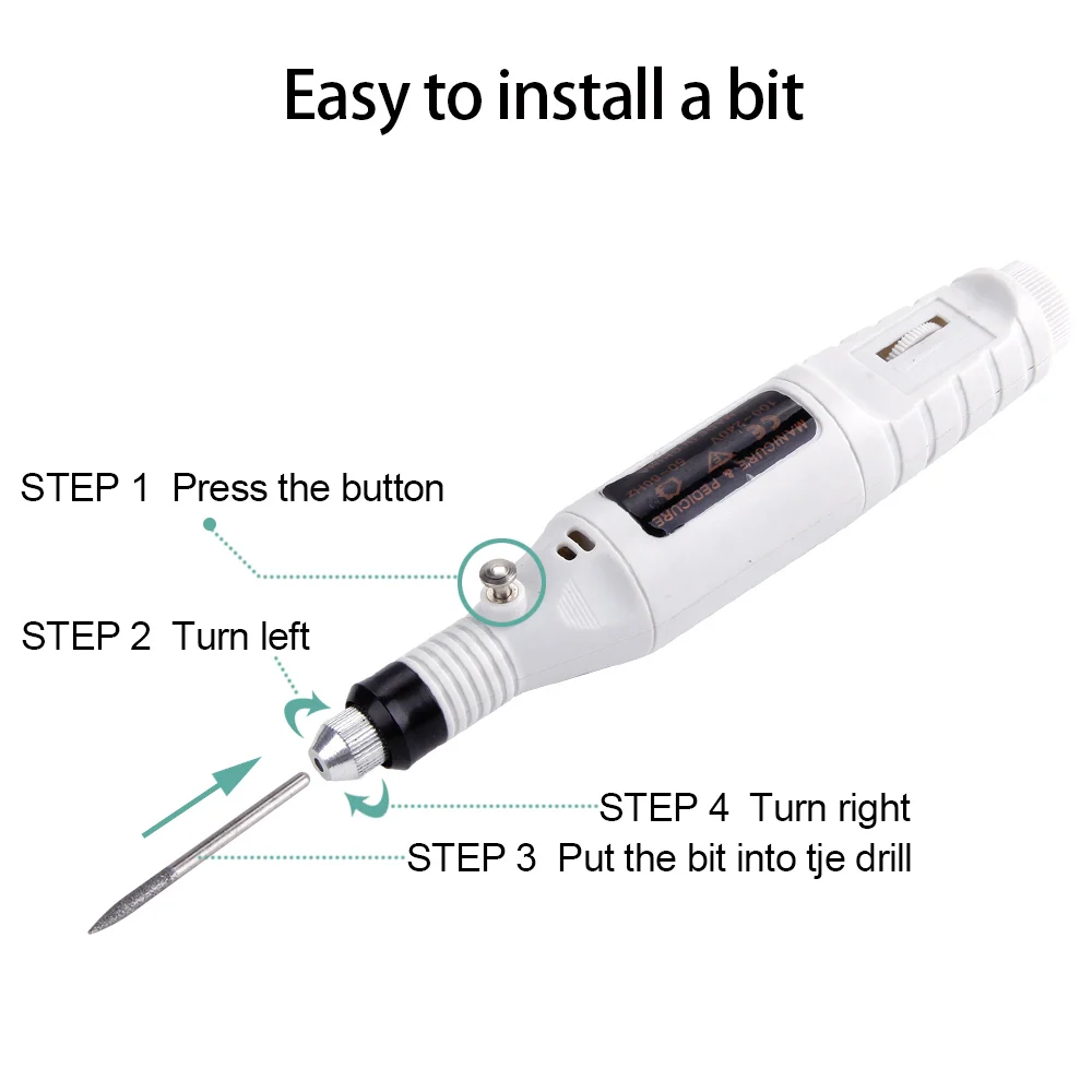 Машинка для маникюра и педикюра керамический набор удаления гель лака