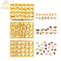 plasitc diy cookie cutting sheet christmasshape cookie cutters biscuit stamps pastry tools heartstarfruit shaped etc fb812