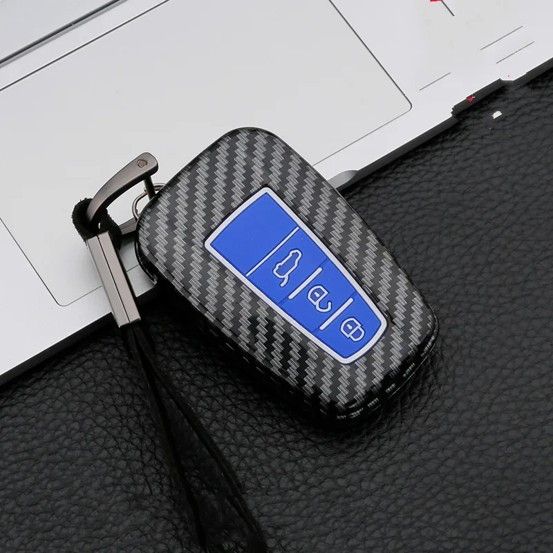 Чехол для автомобильного ключа из углеродного волокна чехол Toyota CHR Prado Prius Camry Corolla