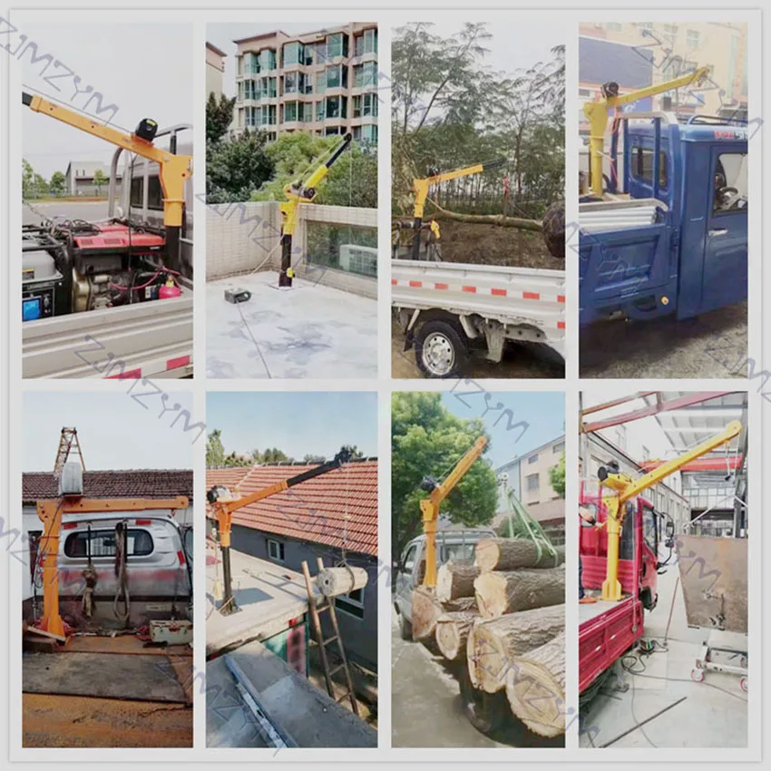 

Small Truck Crane Household Electric Hoist Crane 12V/24V 500KG 1000W With Remoting Control And Handle Car Lifter Lifting Crane