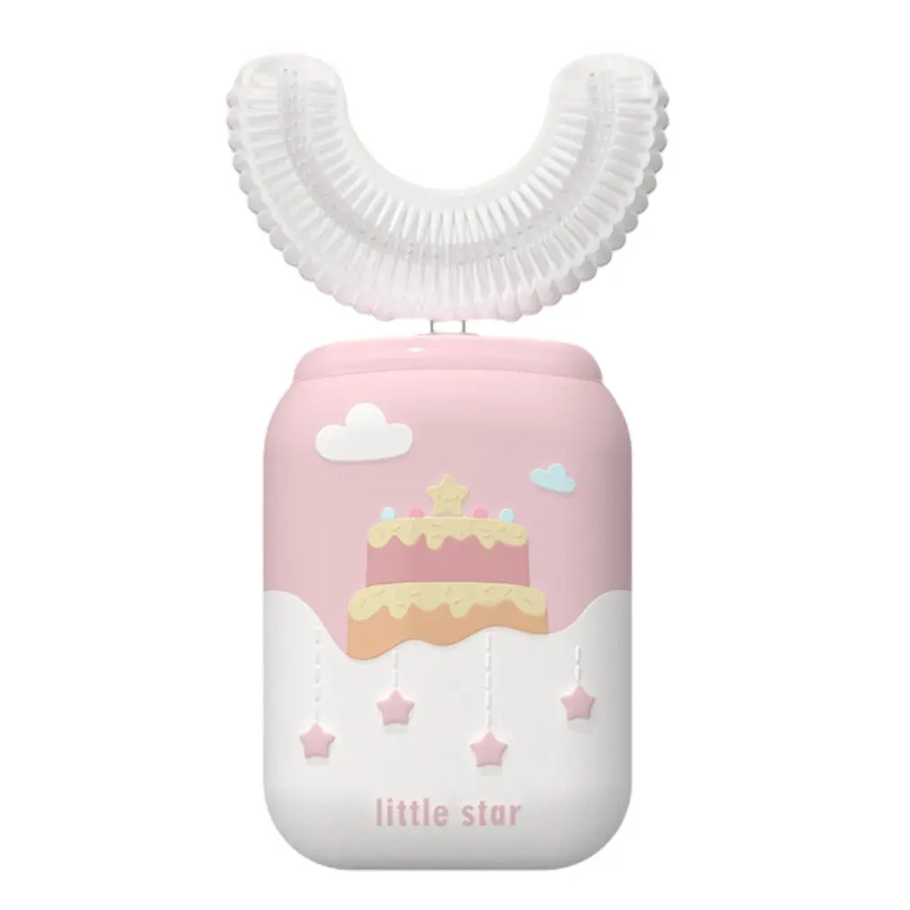 Милая Детская электрическая зубная щетка U образная водостойкая автоматическая