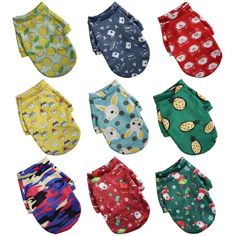 Зимнее пальто с принтом для маленьких собак теплая Милая одежда домашних